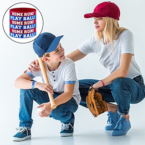 24 Pieces Baseball Silicone Rubber Bracelets Boy Rubber Wristbands Baseball Bracelet Wristbands For School Gifts Party Favors #TOP3