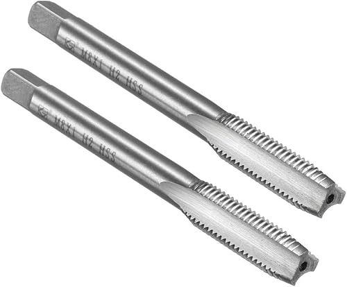 uxcell Métrica máquina de grifo M8 x 1 H2 acero de alta velocidad 3 flautas rectas roscado roscado reparación de maquinista herramienta de bricolaje