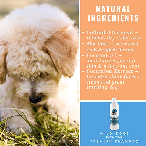 Wild 4 Dogs Premium Oatmeal & Aloe Shampoo for Dogs and Puppies - for a Fresh and Clean Dog - Natural Ingredients, No… - Image 5