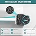 Toilet Brush and Holder Set, Black Toilet Bowl Brush with Solid Long Handle, Compact Toilet Scrubber, Toilet Bowl Cleaner Brush with No Leaks Ventilated Holder. RV, Bathroom Toilet Brush. Black. U