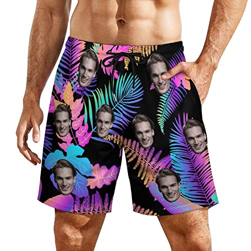 Custom Mens Swim Trunks Customized Design Your Own Short Personalized Board Short Beach Surf Swimsuits Photo Face Pet XL2