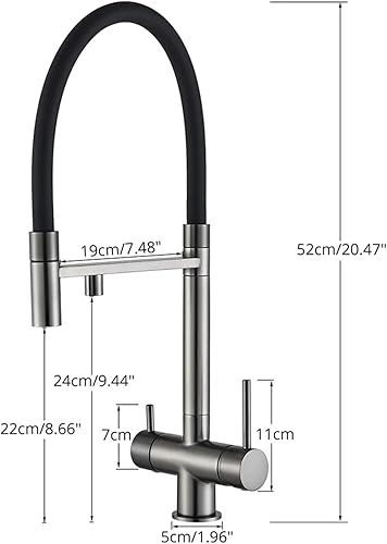 Miniatura 6 de Kitchen Faucet Water Filter - Rotating Purifier Tap for Clean Drinking Water, Stylish Mixer with Dual Outlet Design