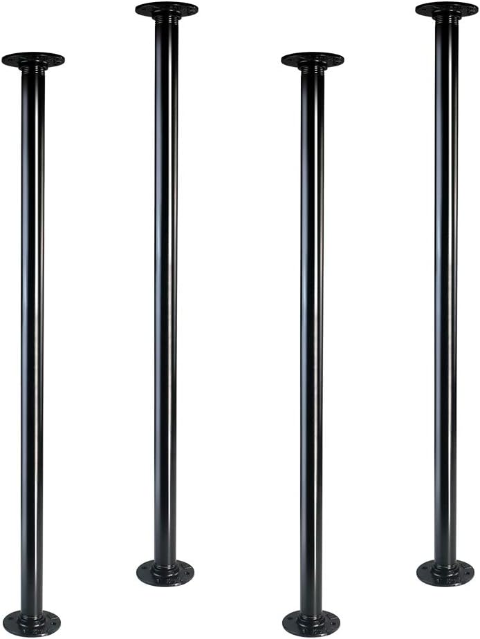 GeilSpace 30" Industrial Pipe Table Legs, Metal Pipes and