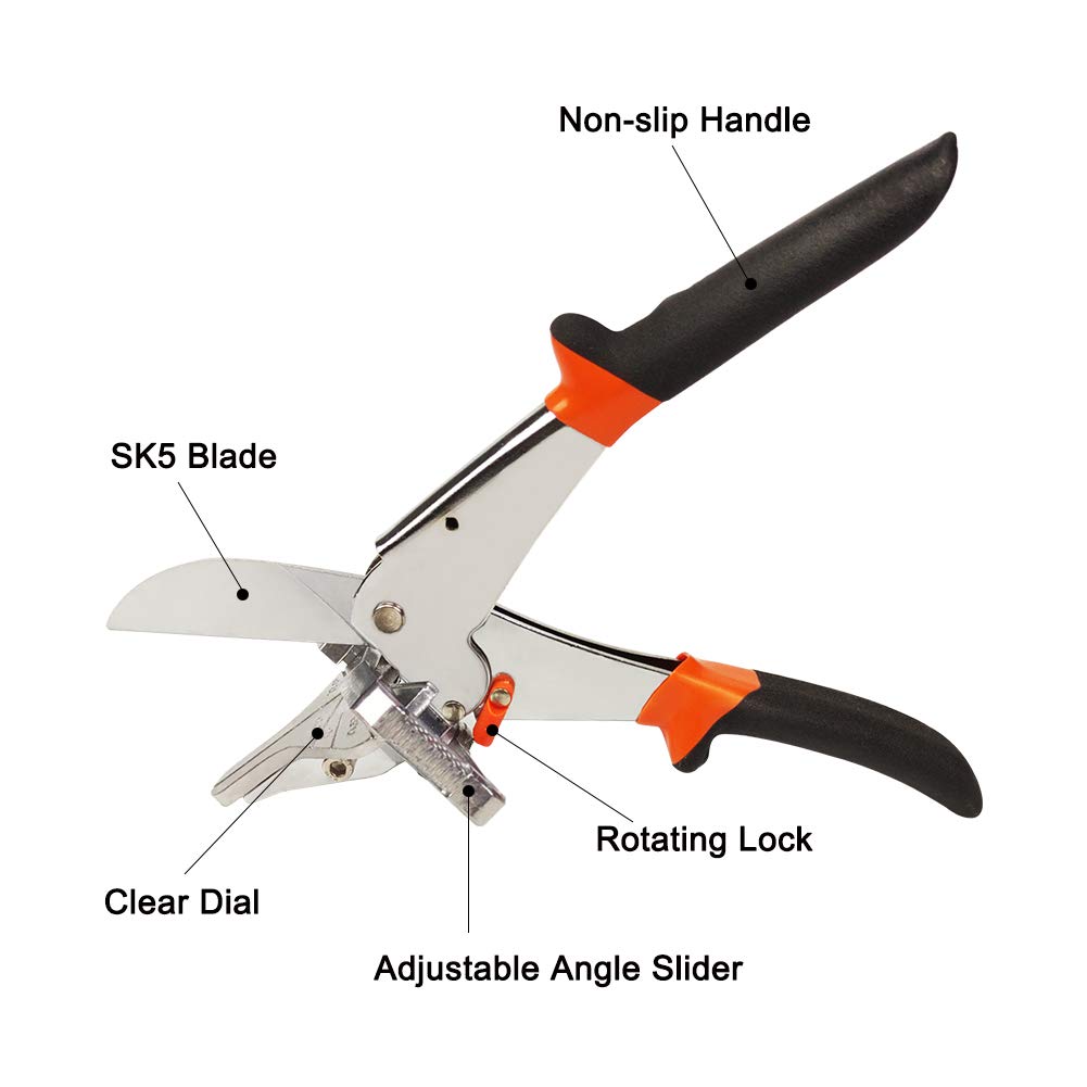 DUEBEL Miter Shear with Angle Cutting Plate 0 22.5 45 Degree Quarter