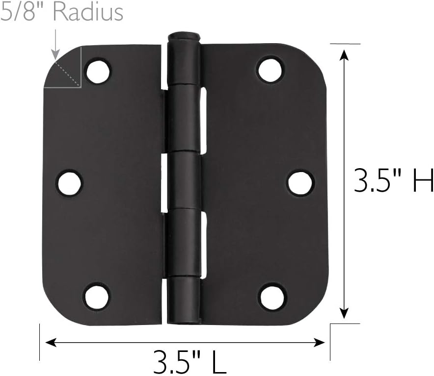 Exclusive Discount 80% Offer Design House 188904 Door Hardware, 3.5-inch 5/8-inch Radius Hinge, Matte Black, 3 Piece Authentic Crazy Deals Design House 188904 Door Hardware, 3.5-inch 5/8-inch Radius Hinge, Matte Black, 3 Piece