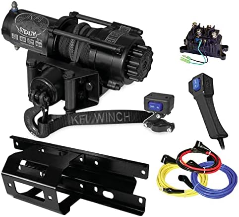 KFI SE35 3500lb Stealth Synthetic Rope Winch & 100440 Winch Mount...