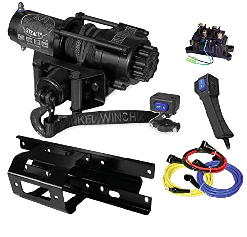 KFI SE35 3500lb Stealth Synthetic Rope Winch & 100440 Winch Mount kit Compatible/Replacement for 2005 to 2010 Polaris Sportsman 500