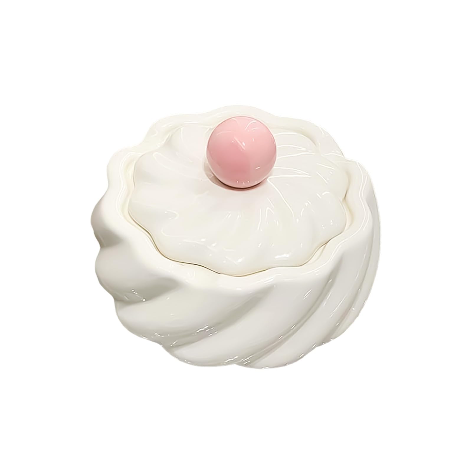 Ceramic Ashtray with Lid Ice Cream to Ashes Scattering Ashes Holder for for Living Room Setting Ice Cream
