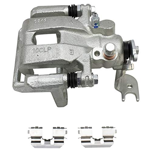 Image of TRQ Rear Brake Pad and Rotor Set Ceramic G Coated Vented Rotors Calipers