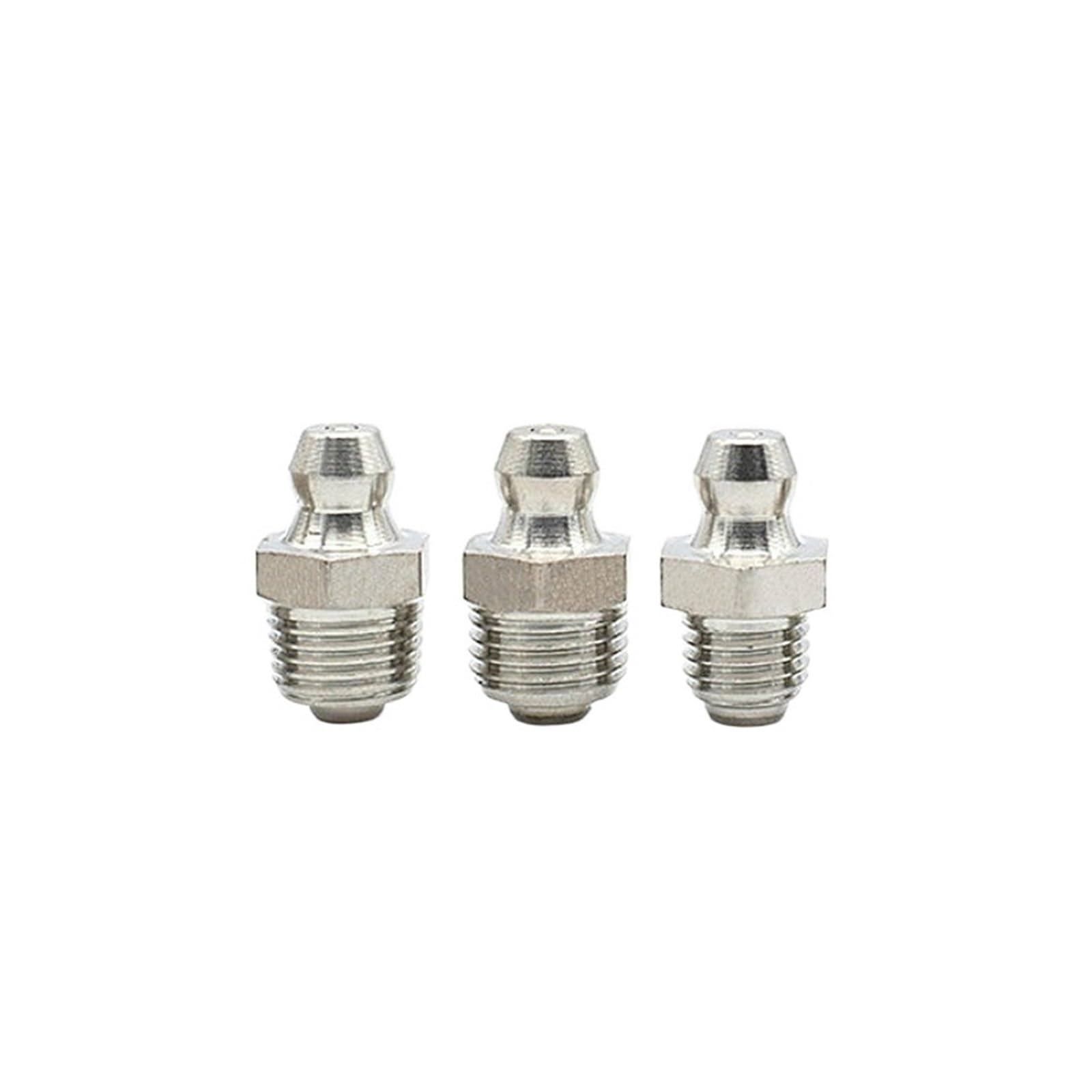 SSIMOO NPT 1/8-27 Accesorios Zerk de Grasa de Hierro galvanizado Recto Accesorios for pezones 100 Uds Boca de Boquilla de Aceite for Pistola engrasadora Rosca Estadounidense SAE Kindly