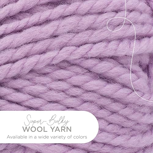 Image of Lion Brand Yarn Wool-Ease Thick & Quick Yarn, Soft and Bulky Yarn for Knitting, Crocheting, and Crafting, 3 Pack, Fairy | Super Bulky Wool Acrylic Blend Fiber for Soft Hats, Sweaters, Chunky Blankets, Yarn for Crochet, Knitting, Crafts, Weaving