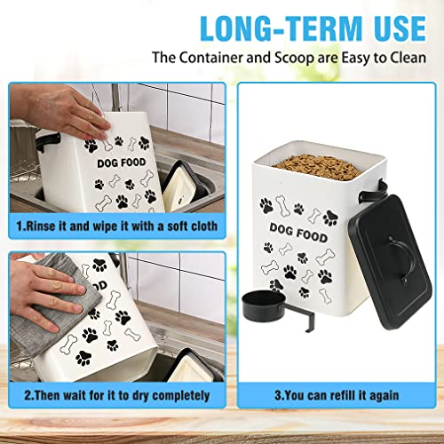 Kooltail Dog Food Storage Container - With Scoop Set, Steel Sealed Cute Pet Food Treat Storage Bin For Small Dogs, Cats, Food Dry Fresh, Moisture Proof Rust-Proof And Long-Stem Storage #TOP5