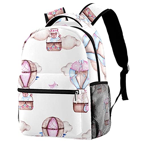 Sac à dos voyage enfants ours éléphant avec porte-bouteille