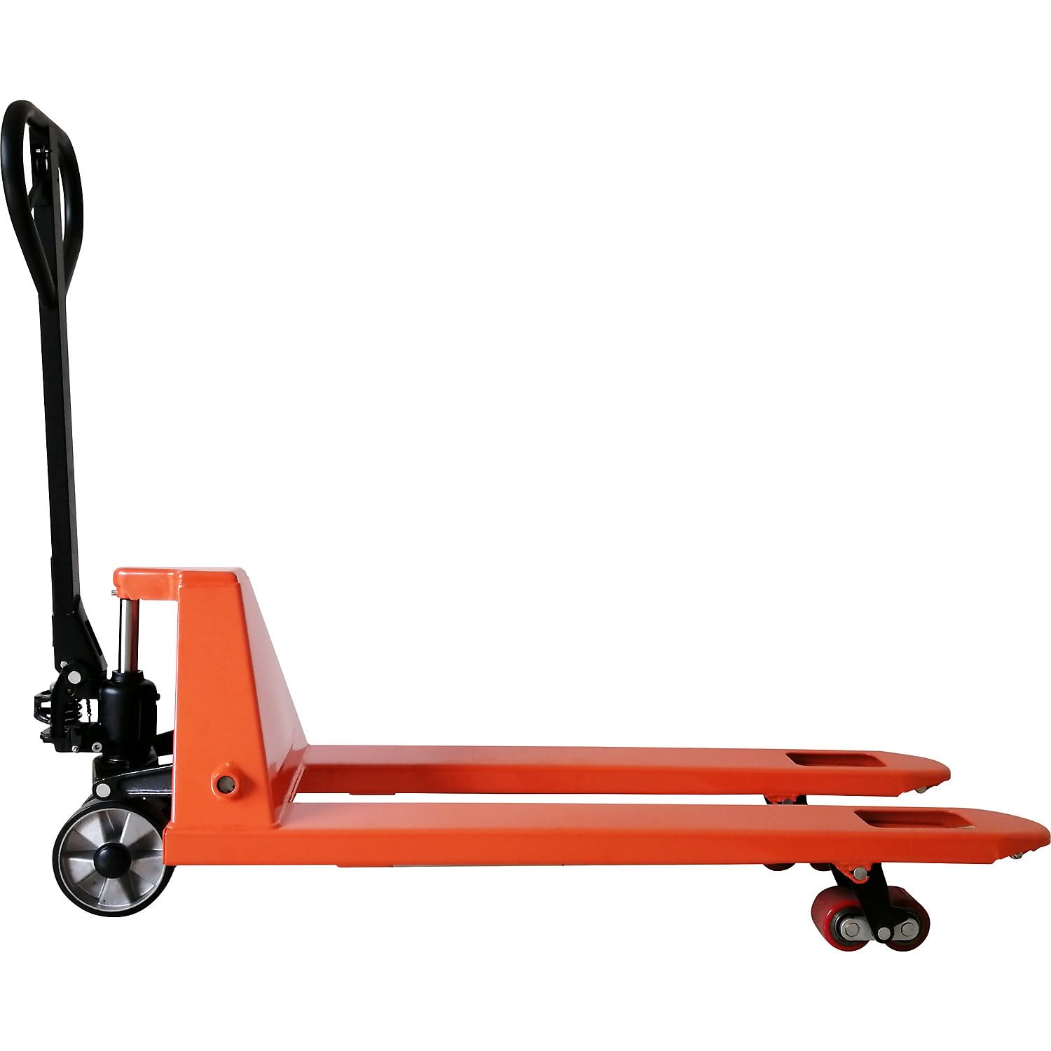 eurokraft | Handhubwagen | Tragfähigkeit 2500 kg | Lastrollen Polyurethan | Tandem