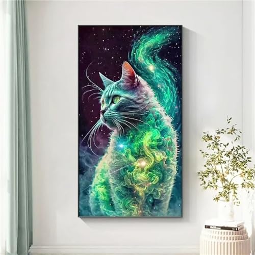Kit Complet Diamond Painting Chat Adulte | Bricolage Point de Croix 5D DIY