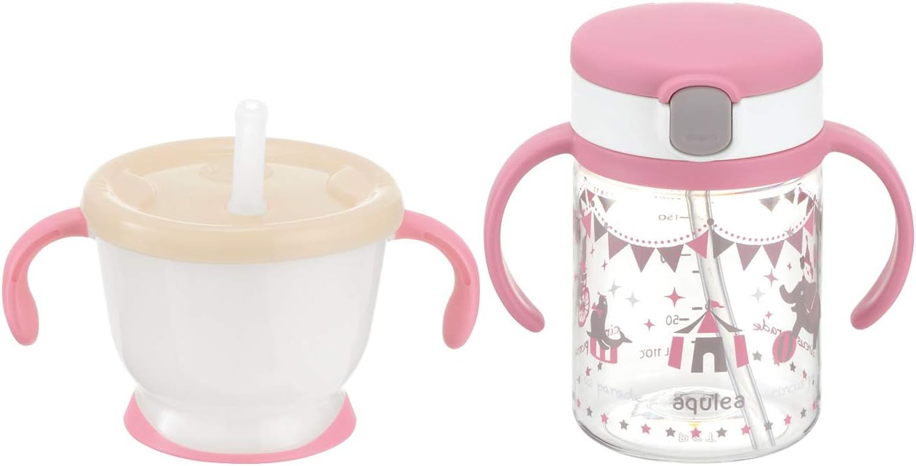 Richell Straw mag Set Pink 6 Months~