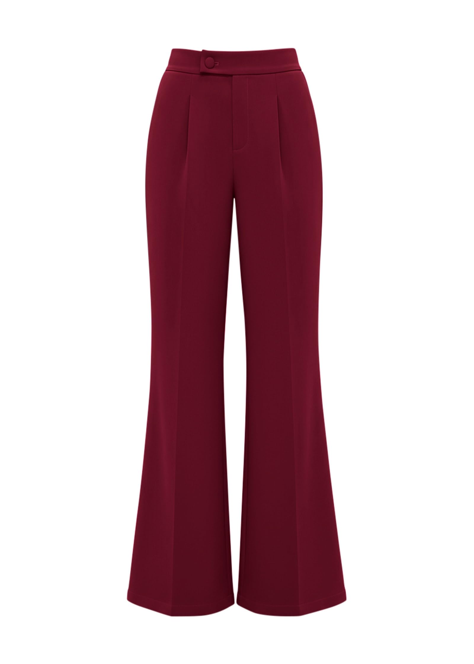 KIRUNDO Womens Dress Pants High Waisted Wide Leg Pleated Trousers Flare Palazzo Slacks Pockets Business Casual Outfits