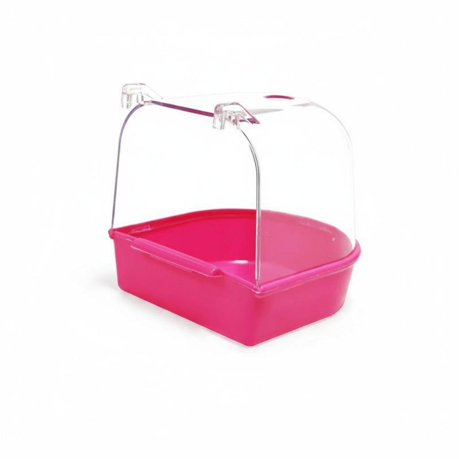 Bird Cage Bath House Versatile Parrot Bath Box Easy Installation External Bird Bathtub for Parrots, Small Birds Pink|Home & Garden|Yard, Garden & Outdoor Living|Bird & Wildlife Accessories-image-22