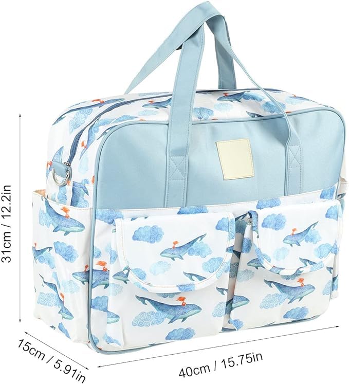 Image of Winnies Baby Diaper Bag for Moms | Travel Maternity Nappy Messengers Tote with Multiple Pockets | Large Capacity Stylish Bags for Baby Essentials