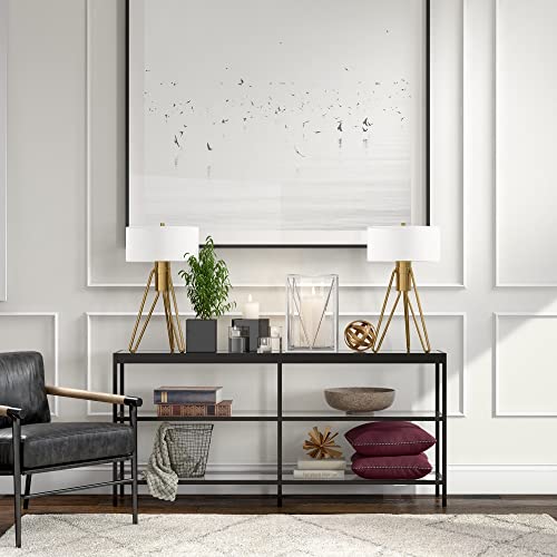 Henn&Hart 64" Modern Console Table, Sofa Table, Black by Henn&Hart - Used condition - Image 2