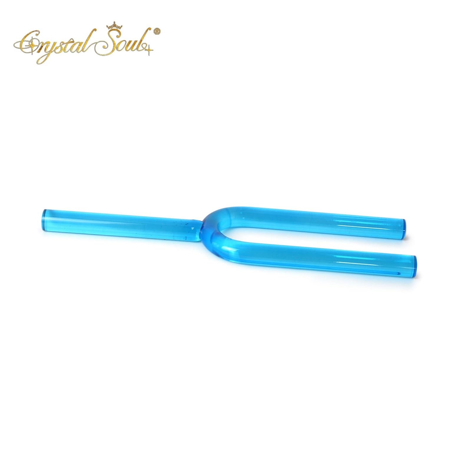 Diapason curativo in cristallo di quarzo naturale azzurro - 7 toni (da C a B), diapason curativo da 16 mm for yoga, meditazione e terapia del suono(440hz,G)