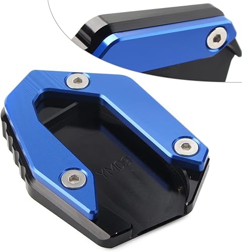 Miniatura 2 de GZYF 1 unids azul motocicleta Kickstand pie pie pie extensión Pad placa de soporte para Yamaha MT09 FZ09 FJ09 TRACER 900 15-21