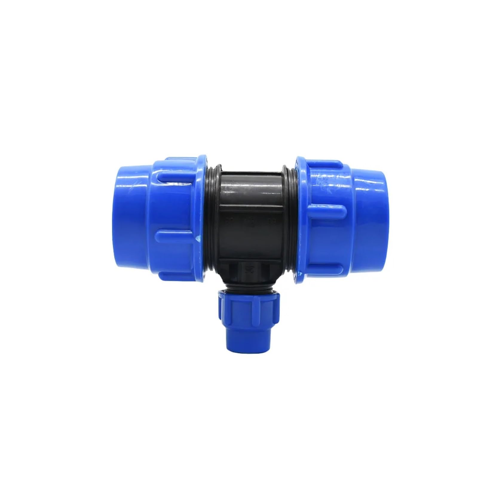Connettore di riduzione del tubo in PE di plastica a 2/4 vie 63/50/40/32/25/20mm Tee Splitter acqua Accoppiatore rapido for valvola Raccordi for irrigazione(C)