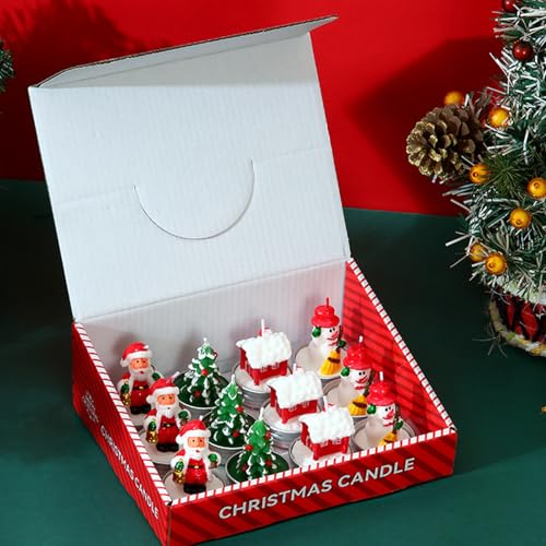 Christmas Tea Lights, 12 Pieces Christmas Tealight Candles - Image 5