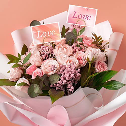 Popokk 30 Pcs Metal Wire Floral Place Card Holder,13.4 Inch Round Gold Photo Clip Long Flower Card Holder For Wedding Birthday Baby Shower Party Favor #TOP3