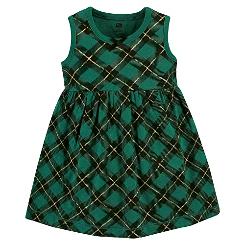 Image of Hudson Baby Girls' Cotton Dress and Cardigan Set