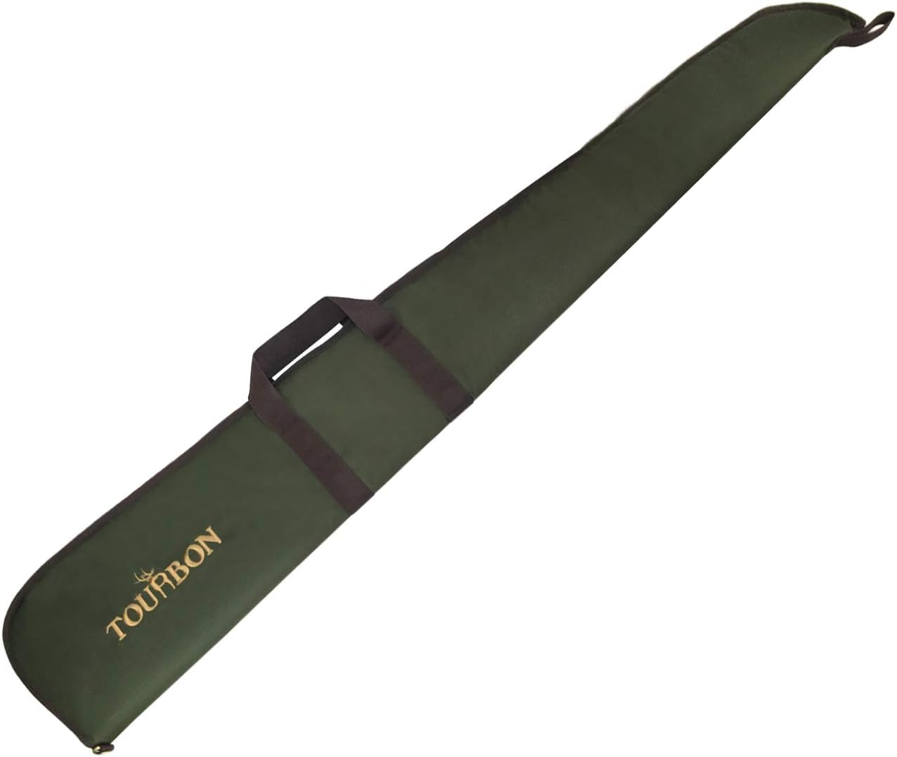 TOURBON Green Soft-Rifle Case, 50 inch, 600D Nylon, Unpadded, Adjustable Sling & Ring Holder, Camouflage Pattern