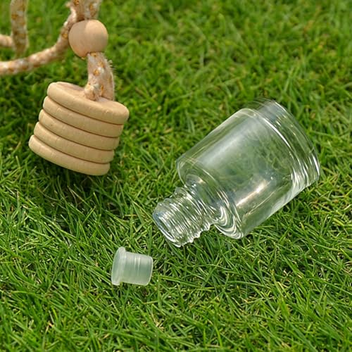 10 Piezas Botella de ambientador Coche vacio vacía,Colgante de Botella de Fragancia de ambientador de 8 ml,difusor de Aceite Esencial de Perfume Recargable,para Oficina en casa del automóvil - imagen 6