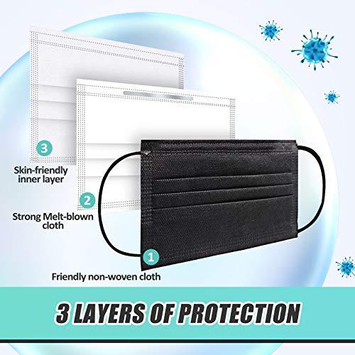 Reviews for RIDAMON Black disposable face masks medical grade,3