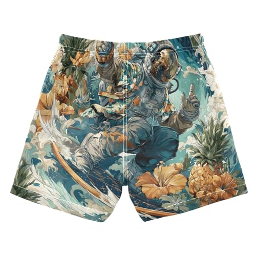 Boys Swim Trunks Astronaut Seawave Pineapple Toddler Swim Shorts Beach Board Shorts Swimsuit2