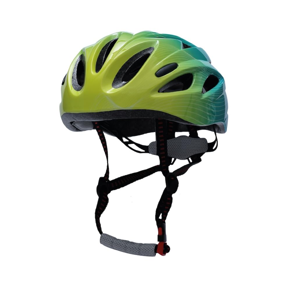 BISCOM Bicycle Helmet (AHM-3), Gradient Green | Lightweight Polystyrene Foam | 18 Ventilation Openings | Soft Padding for Comfort | Road & Mountain Biking Helmet (B0D4LZRTW4) Amazon Price History, Amazon Price Tracker