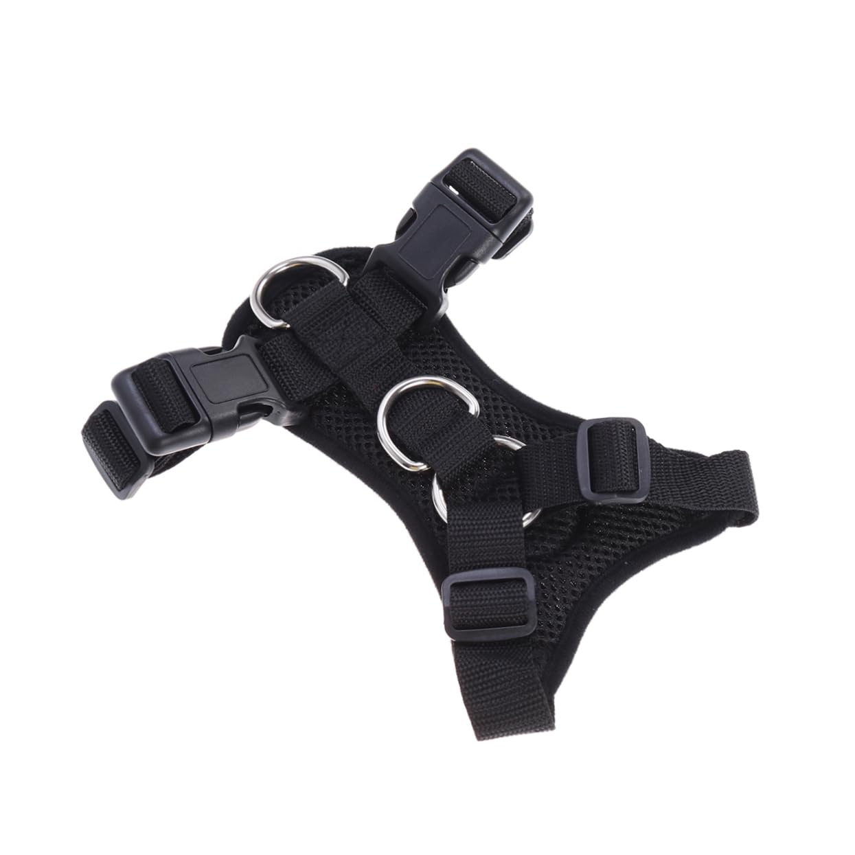 Didiseaon 3pezzi Pettorina Regolabile Per Cani Rete Traspirante Xs Per Cuccioli Design Senza Strozzature Cintura Comoda Colore Nero