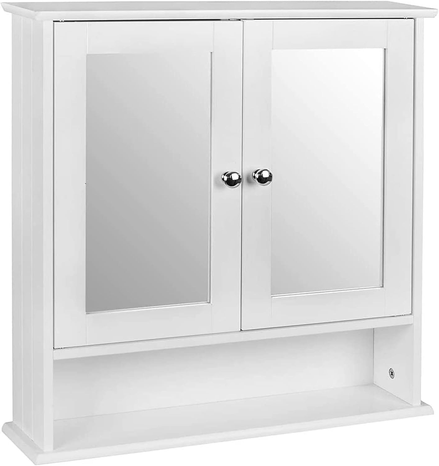 Bathroom Mirrored With Double Doors, Organiser Wall Mounted