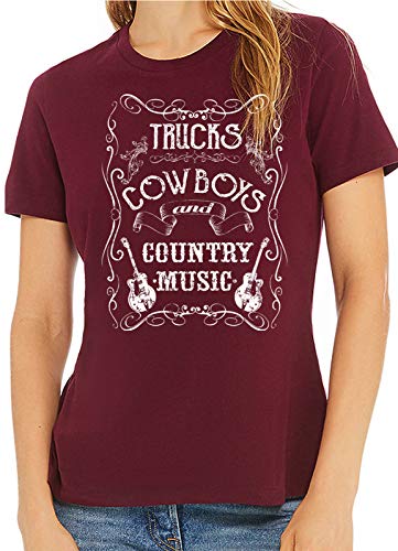 Urban Print 365 - Camiseta de vaquero vintage para mujer (corte delgado, corte regular) - Multicolor - L - regular