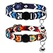 CollarDirect Aztec Cat Collar Breakaway Pack of 2 PCS Nylon Tribal Pattern Geometric Pet Kitten Collars for Cats (Blue + Orange)