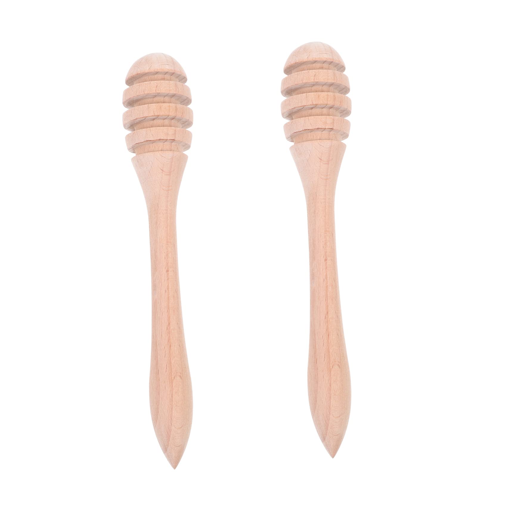 Garneck 2Pcs Honey Stirring Rods Creative Spiral Design Honey Dipper Sticks Easy to Clean Household Tableware Portable and Safe Kitchen Tools