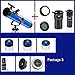 Beginner Astronomy Telescope for Kids Adults with Adjustable Tripod,All Metal Bracket,114mm Large Diameter,Travel Astron