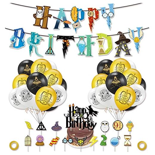 Mago Cumpleaños Fiesta Decoracion Temática,Harry Potter Cumpleaños Decoracion,Artículos de Fiesta para Harry Potter Suministros,Halloween Fiestas Suministros para Celebraciones de Magos