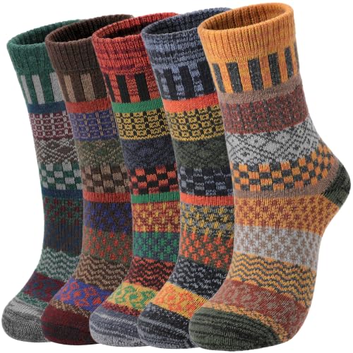 Image of Tavaleu Merino Wool Socks for Men Women, Winter Thick Thermal Crew Socks