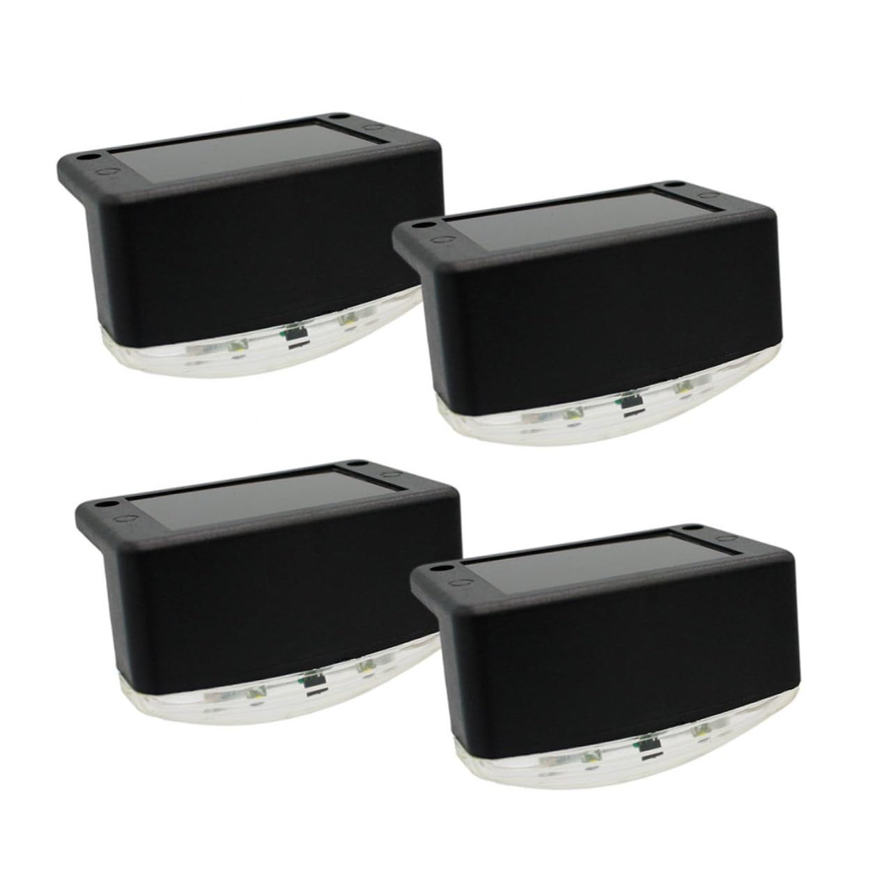 IWOWHERO Blue Solar Lights for Outside 4 Pack Led Stair Lamp Waterproof Landscape Lights Solar-Powered