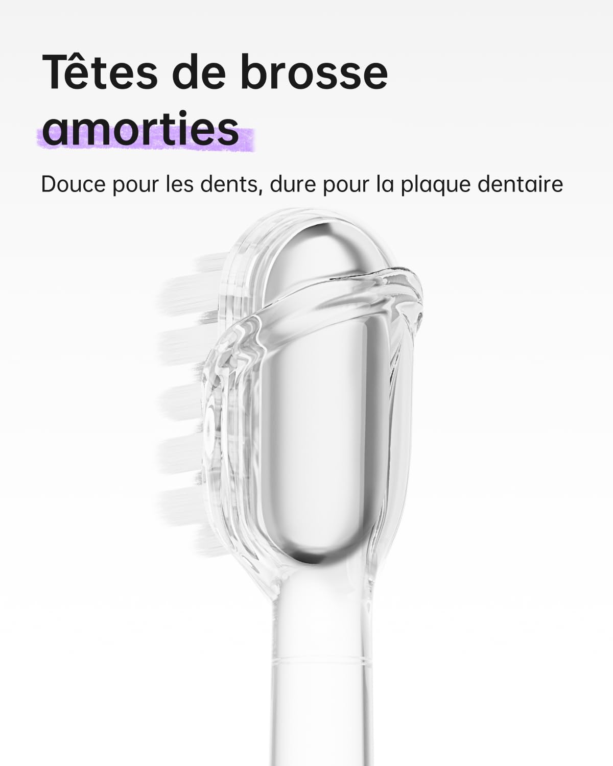 Laifen Wave Special Brosse À Dents Électrique Sonique Pionnière 60° Oscillation Vibration Autonomie 50 Jours 2 Têtes de Brosse Étanchéité IP68 Acceptée par l’ADA pour Voyage (Édition Spéciale Lavande)
