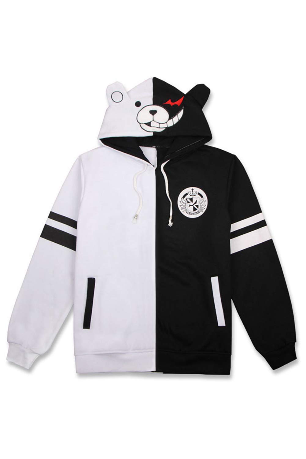 Amazon.com: Werycos Adult Hoodie with Ears Black White Bear Jacket Pullover  Sweatshirt Anime Cosplay Costume Outfit : Clothing, Shoes \u0026 Jewelry