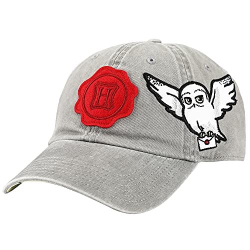 Harry Potter Hogwarts Wax Stamp Embroidery Gray Pigment Dye Cotton Twill Snapback Hat For Men #TOP1