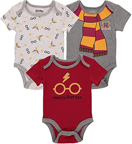 Image of Harry Potter Baby Boys’ Short Sleeve Bodysuit Multipack Gift For Baby Girl or Boy Baby Clothes