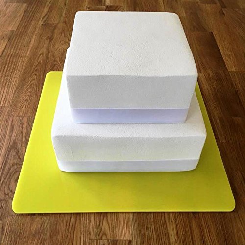 Square Cake Board by Super Cool Creations - Yellow, 9 in