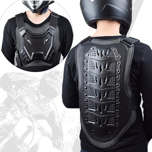 Motorcycle Armor Vest Dirt Bike Chest Protector Motocross for Adult , Mountain Bike Off-Road Racing MTB Riding Protective Gear (Black, X-Large) - Thumbnail 6